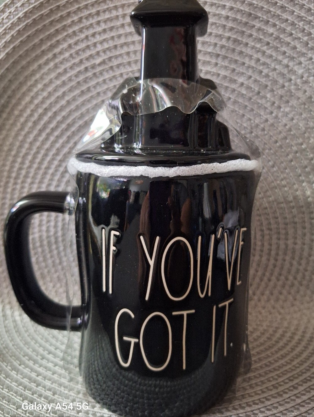 RE Dunn Mug with Lid - "If You've Got It Haunt It